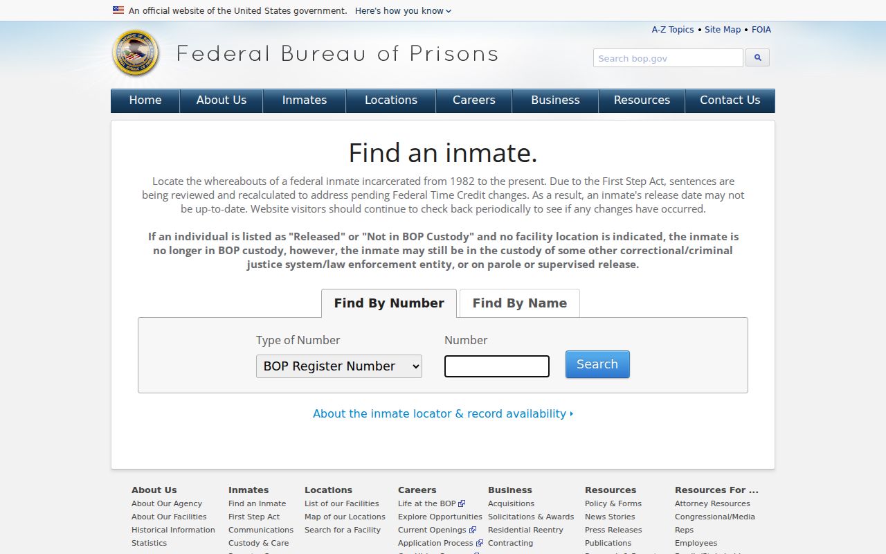 Ewing criminal records and the official federal inmate locator