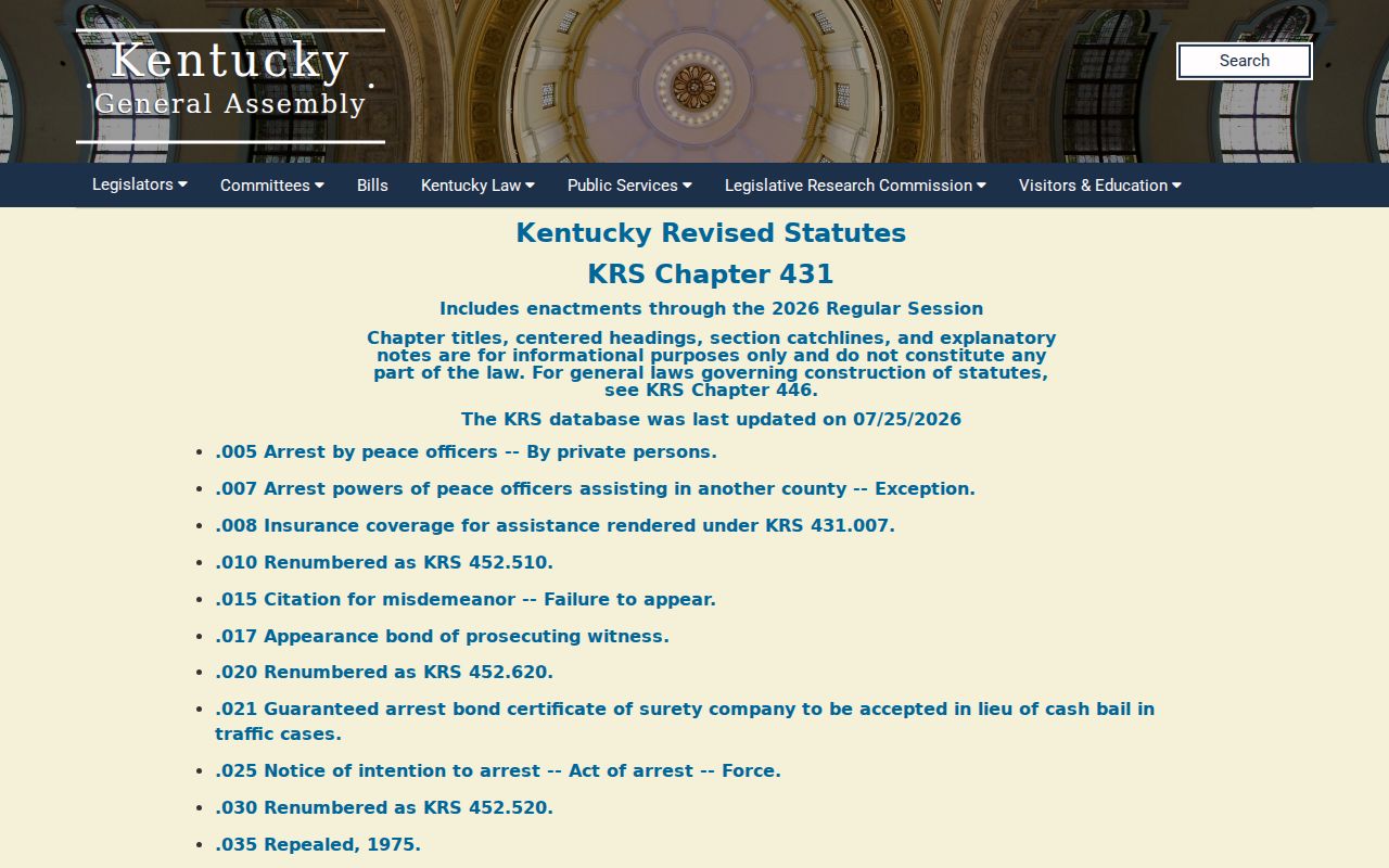 Ewing criminal records and Kentucky expungement statutes