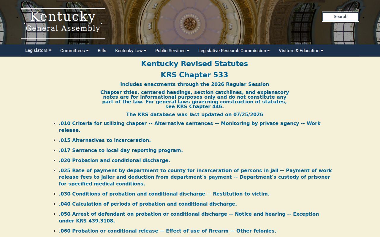 Kentucky sentencing law for Fleming County criminal court cases