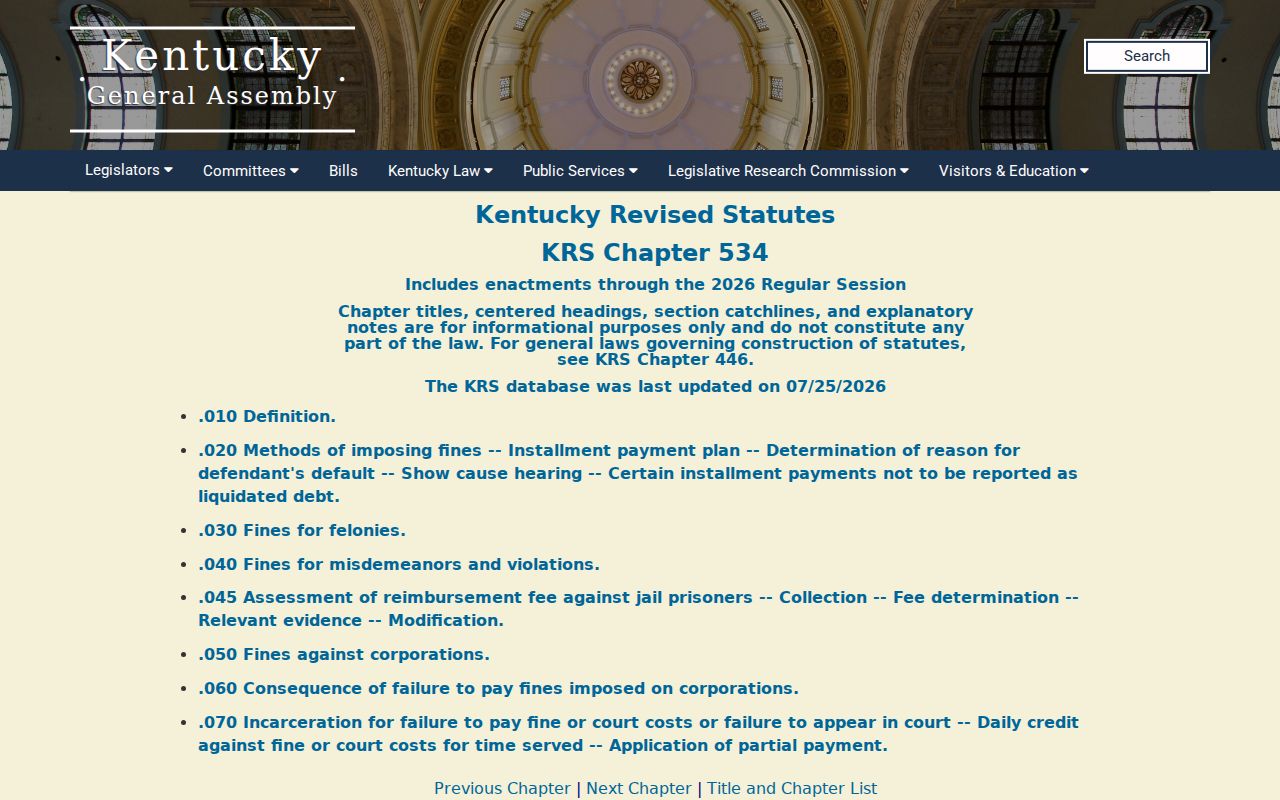 Kentucky fine law connected to Fleming County criminal court case records